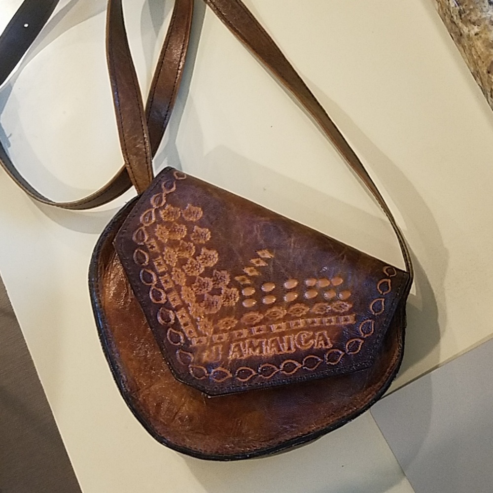 Leather purse made in Jamaica